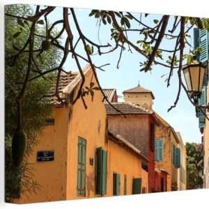 Gros plan de maisons au Sénégal sur toile 2cm 120×80 cm – Tirage photo sur toile (Décoration murale salon / chambre)