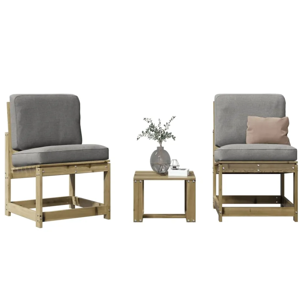 3 Piece Garden Lounge Set Impregnated Wood Pine 3 Piece Garden Lounge Set Impregnated Wood Pine
