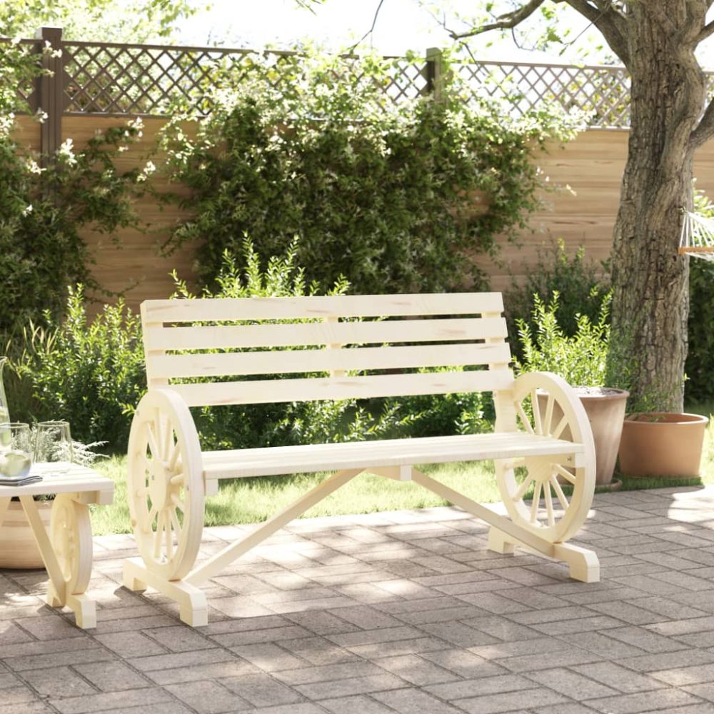 Garden Bench | Natural Wood | Solid Fir Wood | Standard | Durable – Image 3