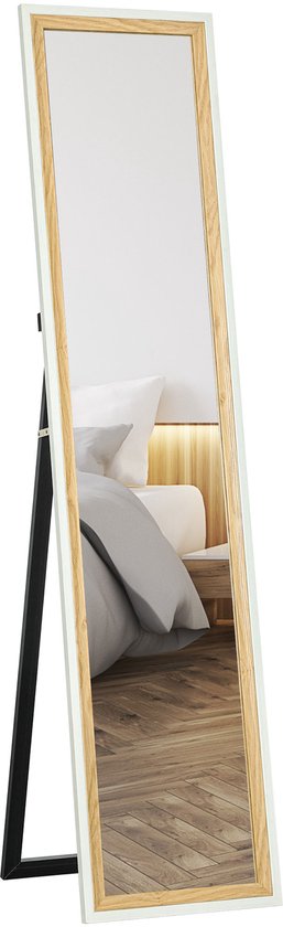HOMCOM – Miroir pleine longueur – Verre, MDF – 37 x 2,5 x 157 cm – Blanc HOMCOM – Miroir pleine longueur – Verre, MDF – 37 x 2,5 x 157 cm – Blanc