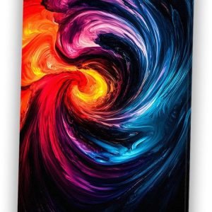Formes tourbillonnantes abstraites colorées – Peinture Vortex – Couleurs de peinture sur toile – Art abstrait – Objet d’art – Décoration de salon – Toile 75×100 cm Formes tourbillonnantes abstraites colorées – Peinture Vortex – Couleurs de peinture sur toile – Art abstrait – Objet d’art – Décoration de salon – Toile 75×100 cm