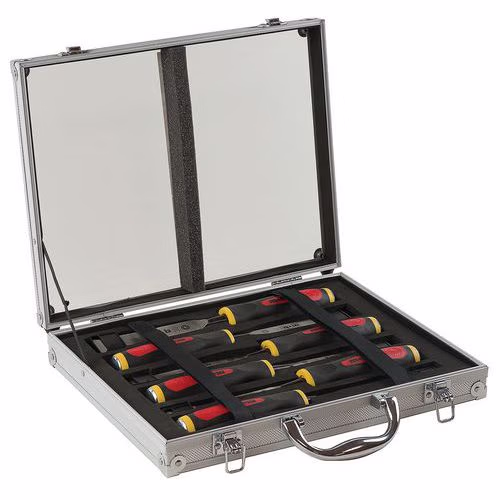 Mallette aluminium 6 ciseaux de sculpteur tri