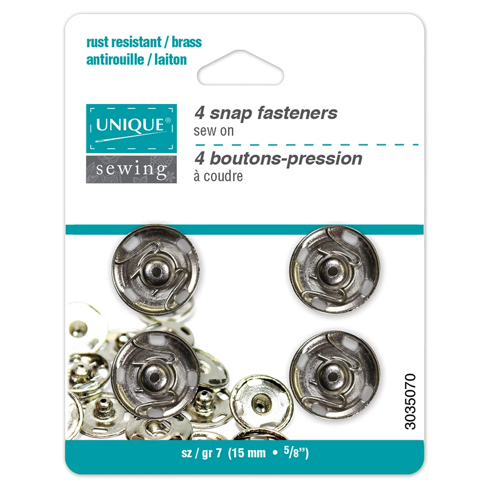 Boutons-pression à coudre nickel 15mm – UNIQUE Boutons-pression à coudre nickel 15mm – UNIQUE
