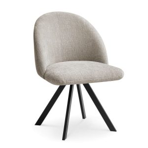 Chaise LALIE tissu texture et pieds etoile Chaise LALIE tissu texture et pieds etoile