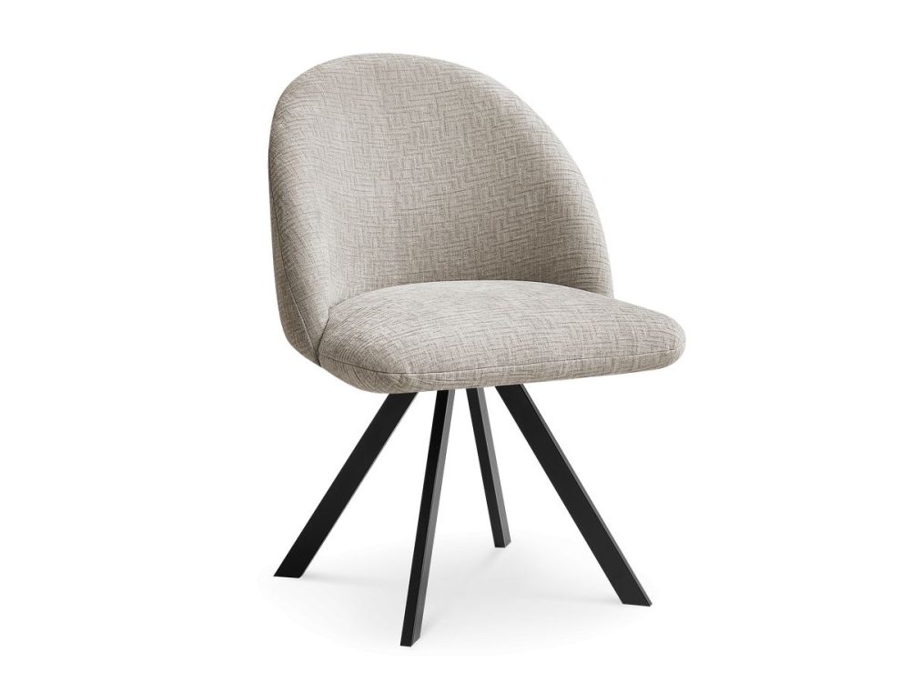 Chaise LALIE tissu texture et pieds etoile