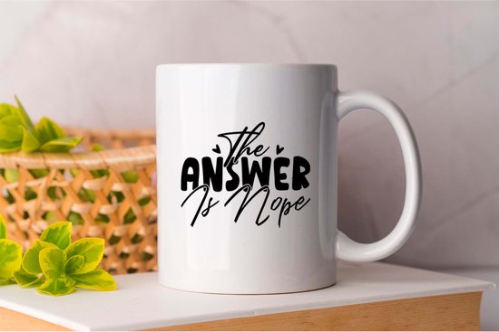 Mug La réponse est non - Sarcasme - Cadeau - Présent - Sarcastique - Alerte sarcasme - Pas impressionné - Sarcasme - Sarcastique - Alerte sarcasme - Pas impressionné