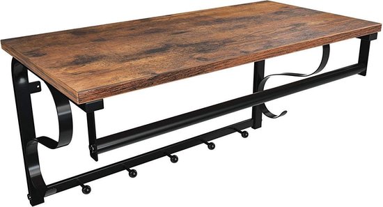 Nancy’s Vintage Wall Coat Rack – Avec 5 Crochet – Rail de suspension et support de rangement – Porte-manteau mural suspendu – Industriel – Décoration murale – 60 x 30 x 31,7 cm Nancy’s Vintage Wall Coat Rack – Avec 5 Crochet – Rail de suspension et support de rangement – Porte-manteau mural suspendu – Industriel – Décoration murale – 60 x 30 x 31,7 cm