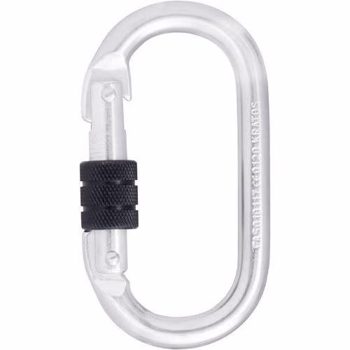 Mousqueton acier verrouillage à vis 18 mm Mousqueton acier verrouillage à vis 18 mm