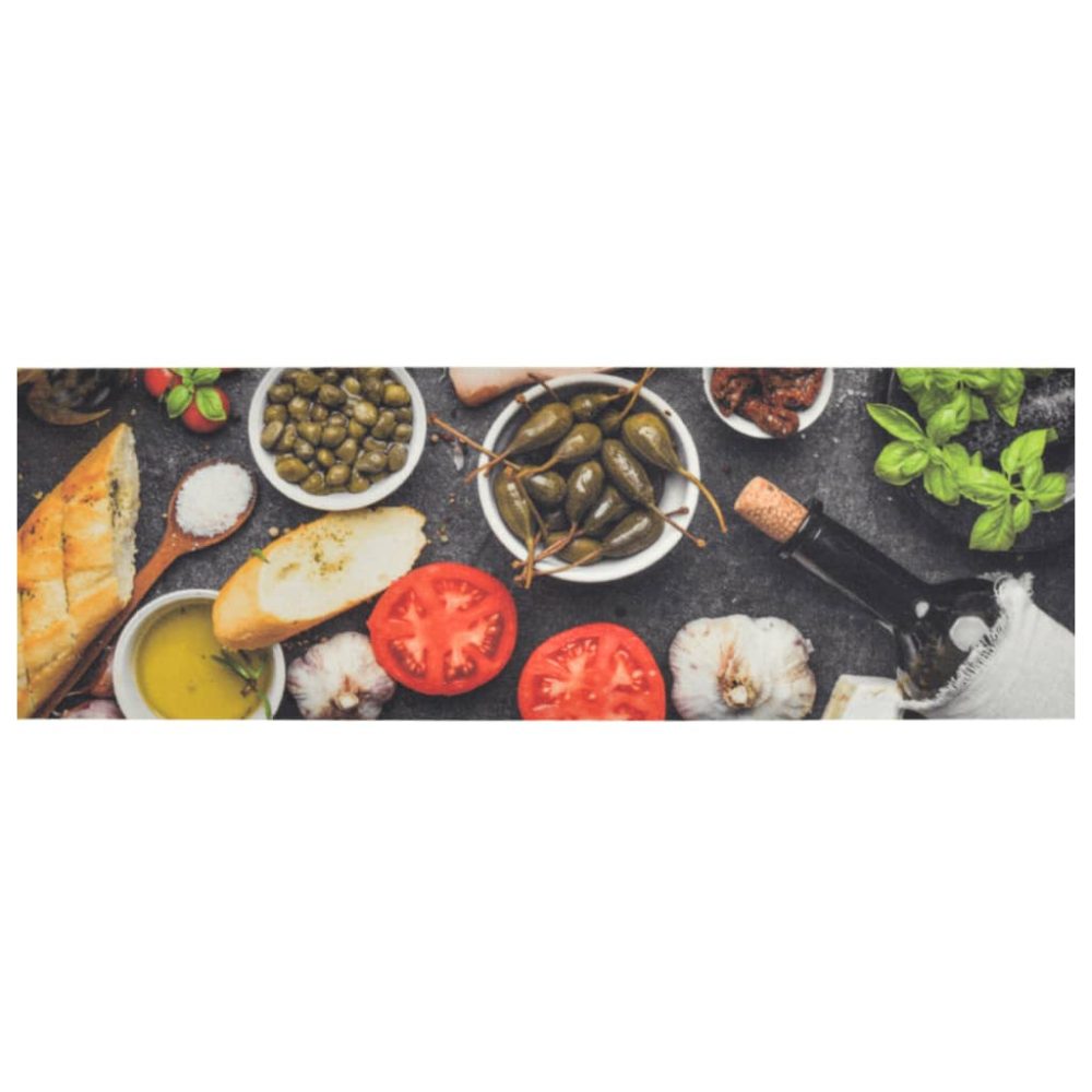 Kitchen Rug Washable Wine & Dinner 60x180 cm Velvet – Image 2