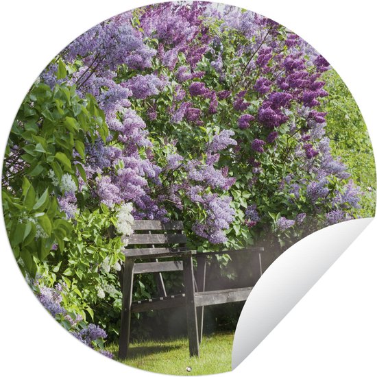 Garden Circle – Banc en bois sous les lilas – 60×60 cm – Affiche jardin Garden Circle – Banc en bois sous les lilas – 60×60 cm – Affiche jardin