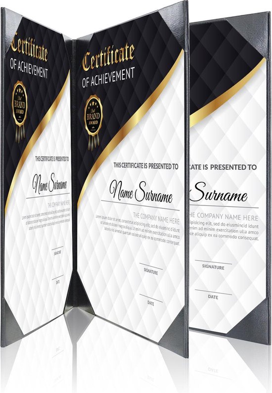 Goodline® - Dossier de documents / Aktemap - 4x A4 - Zwart