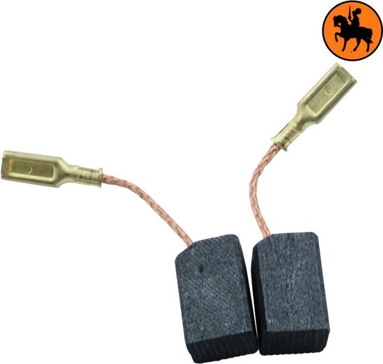 Jeu de balais de charbon pour Black & Decker P1221A - 6.3x8x13.5mm