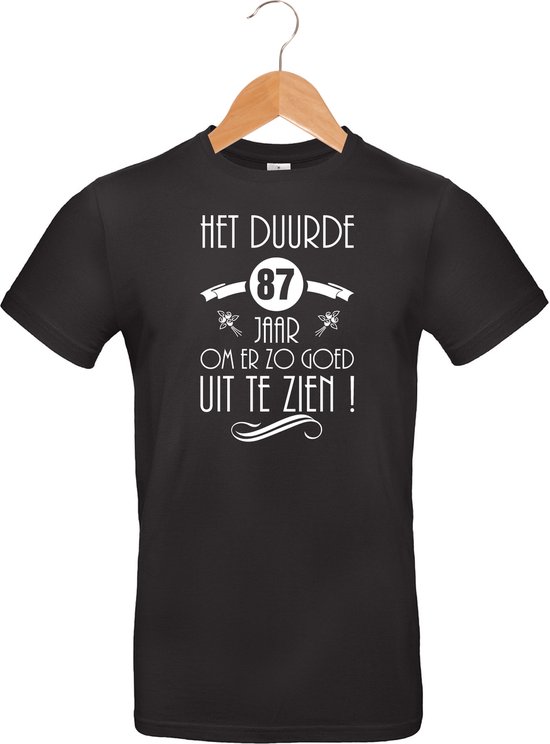 Mon Cadeau - T-shirt Unisexe - Noir - Anniversaire - Il a fallu 87 ans - Taille S