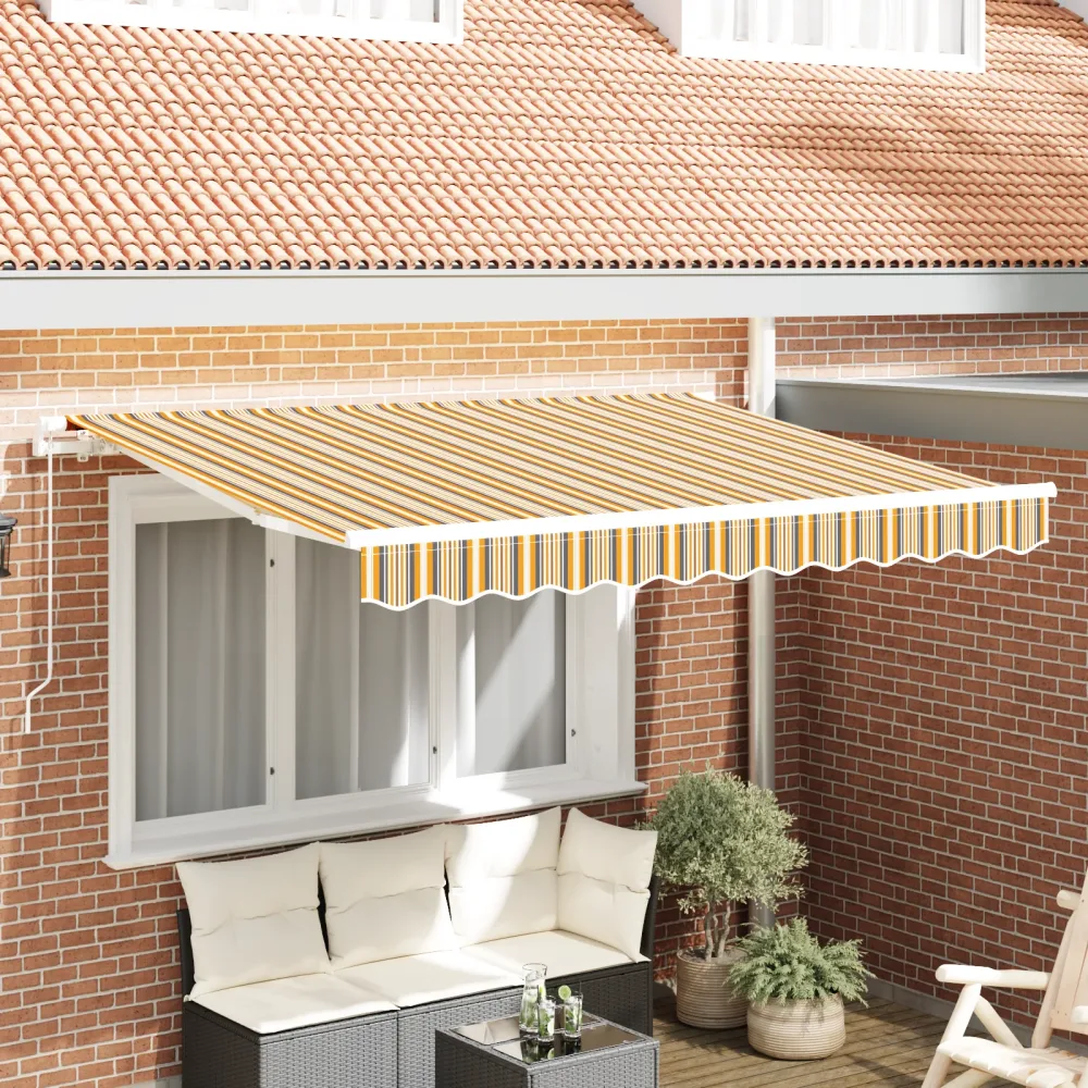 Awning Replacement Fabric Orange and Black 2.5 x 2 m Polyester – Image 2