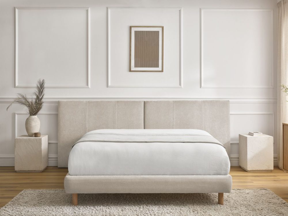 Lit ALTIRA tissu texture avec lattes massives – Image 3