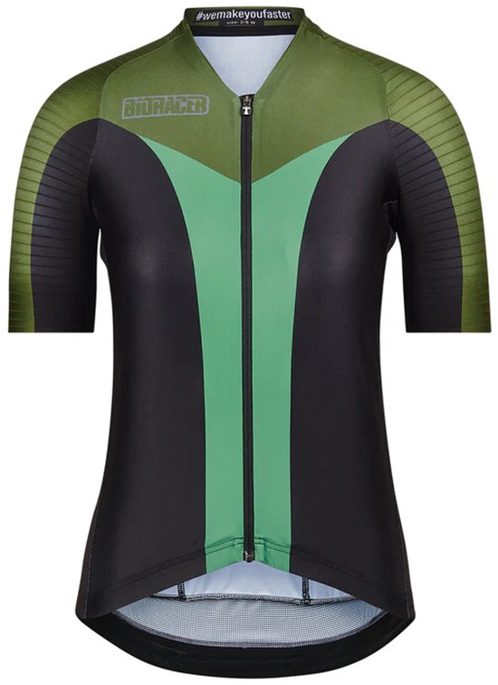 Maillot de cyclisme Bioracer Icon pour femmes Block Moss Green Taille S