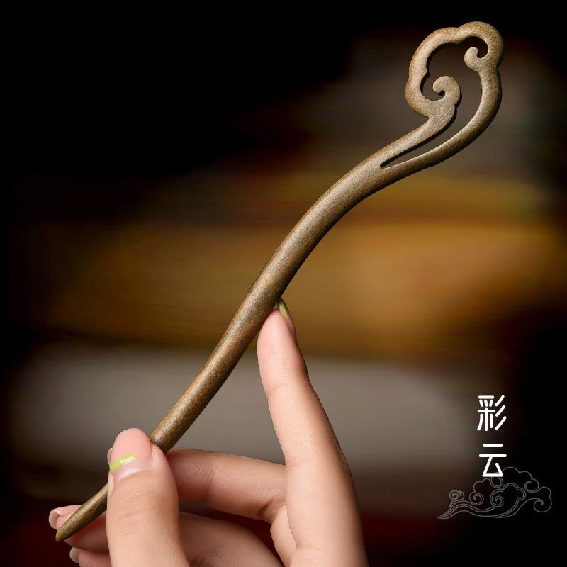 PF199 - Green Sandalwood Hair Sticks - Wholesale – Image 2