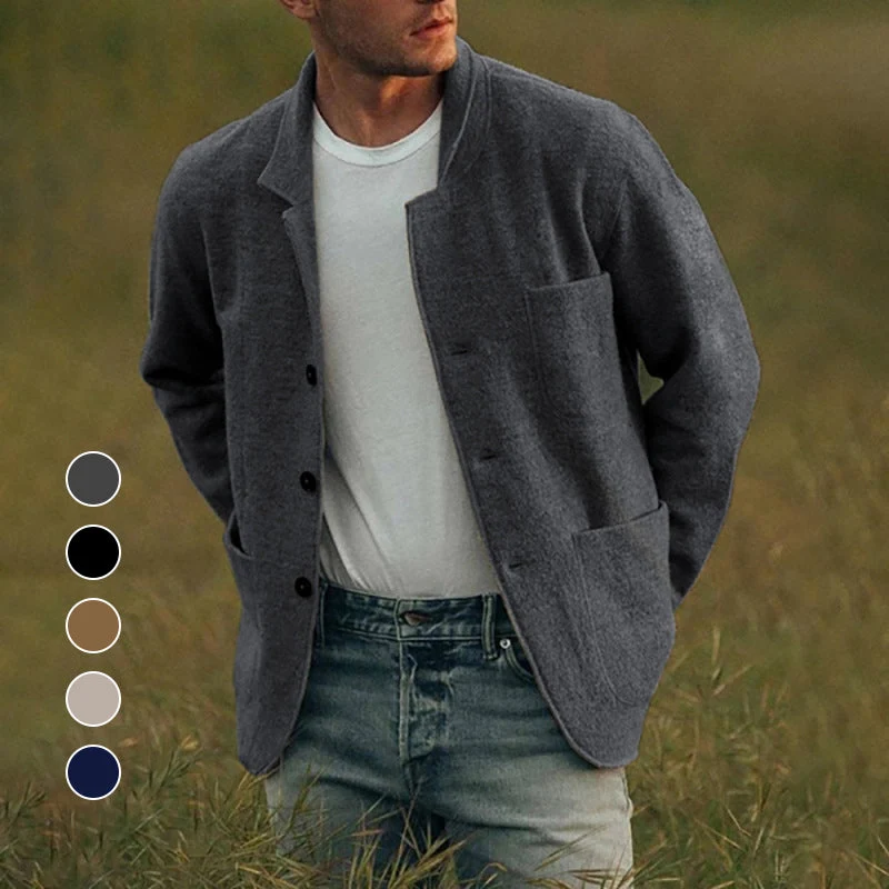 Veste Décontractée de Couleur Unie – Image 2