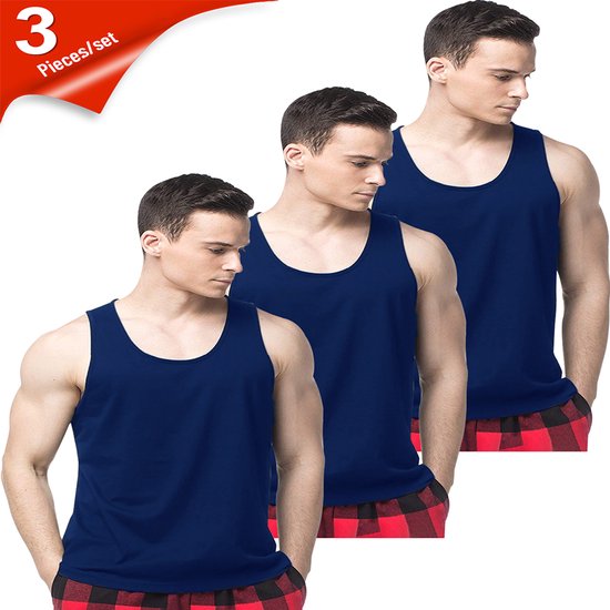 MEETYOO Lot de 3 Shirts musclés dos en Y pour homme, séchage rapide, sans manches, pour le fitness, le Sport et l’entraînement, comme le Yoga, le Vélo, la Enclos, le Basketbal , le Voetbal et l’haltérophilie (type B, Blauw, taille XL). MEETYOO Lot de 3 Shirts musclés dos en Y pour homme, séchage rapide, sans manches, pour le fitness, le Sport et l’entraînement, comme le Yoga, le Vélo, la Enclos, le Basketbal , le Voetbal et l’haltérophilie (type B, Blauw, taille XL).