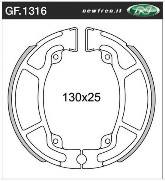 Mâchoire de frein Newfren pour Moto Honda 125 Cb F Après 2009 Neuf