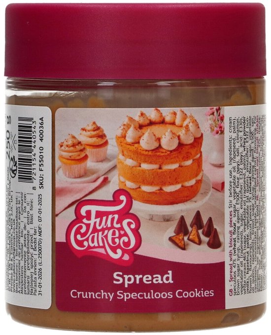 FunCakes Spread - Biscuits croquants au spéculoos - 250 g