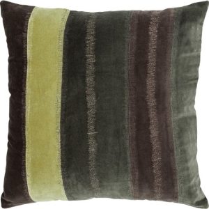 Hoyz | Coussin Pois Vert Forêt Rayé Velours | 50 X 50 | Sierkussen pour salon ou chambre Hoyz | Coussin Pois Vert Forêt Rayé Velours | 50 X 50 | Sierkussen pour salon ou chambre