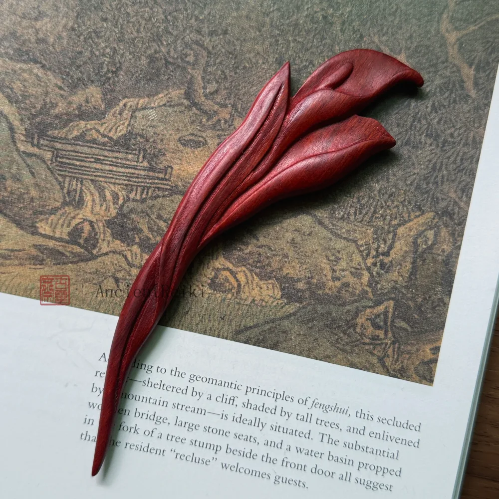 PF164 - 14.5cm African Padauk Hair Sticks - Wholesale – Image 3