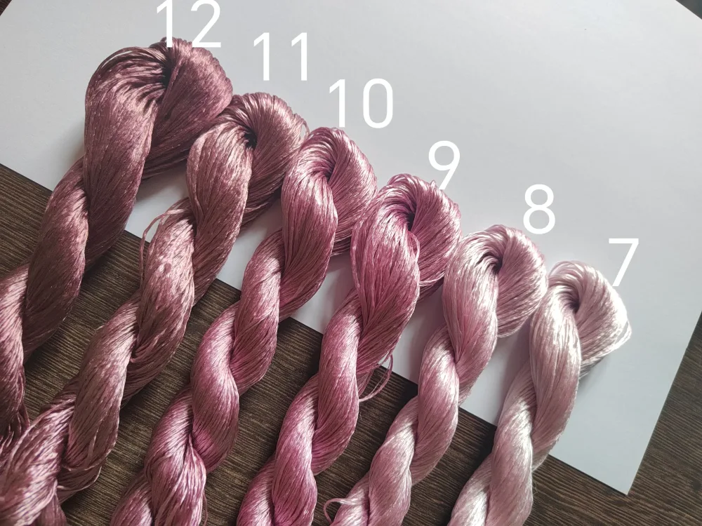 10g Suzhou Embroidery Thick Filament Slightly Twisted Mulberry Silk Thread(豆沙棕) - Hand-dyed Ronghua Threads – Image 3