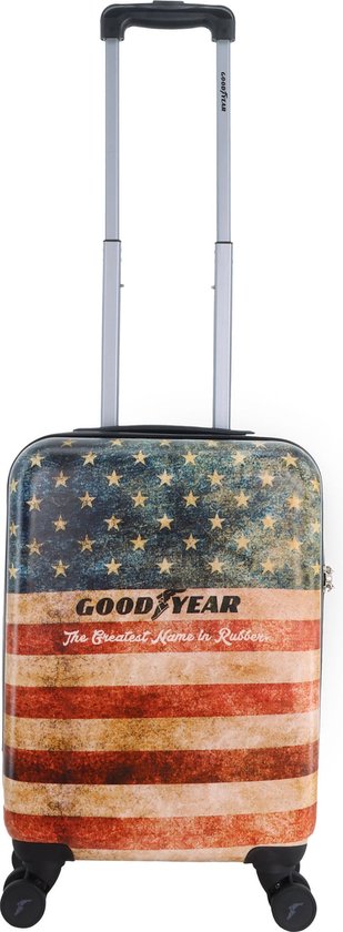 Goodyear - Authentique | Bagage à main Valise rigide / Trolley / Valise de voyage - Petit - Imprimé - Imprimé