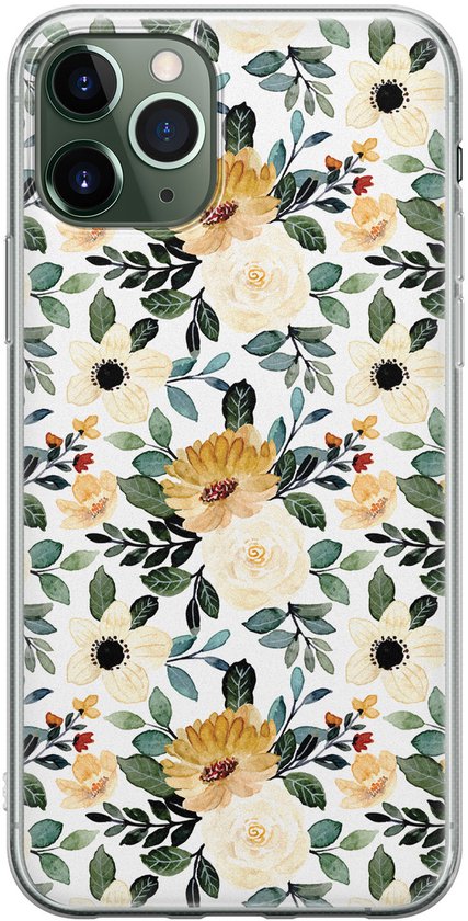 iPhone 11 Pro - Lovely flower | Étui | Étui en Siliconen TPU | Couverture arrière transparente