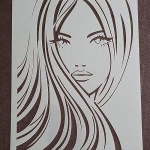 Fille, pochoir, A4, fabrication de cartes, scrapbooking Fille, pochoir, A4, fabrication de cartes, scrapbooking