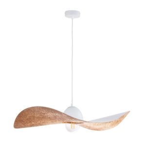 Lustre KIRAN bicolore blanc en acier Lustre KIRAN bicolore blanc en acier