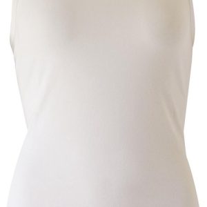 JOLIE! Entreprise – Top Bonny – T-shirt Mouwloos – Modèle chemise – Couleur Ecru – XS JOLIE! Entreprise – Top Bonny – T-shirt Mouwloos – Modèle chemise – Couleur Ecru – XS