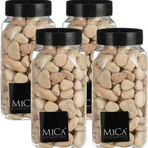 Mica Decorations pierres décoratives – 4x – grandes – 650ml – mélange beige clair – pierres de loisirs – pierres ornementales Mica Decorations pierres décoratives – 4x – grandes – 650ml – mélange beige clair – pierres de loisirs – pierres ornementales