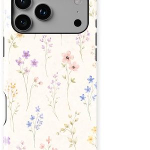 Housse Design Fleurs adaptée pour iPhone 17 Pro | Flower Print Tough Case Met Mag | Antichoc | Coque arrière motif floral compatible avec iPhone 17 Pro Wildflower Whisper Housse Design Fleurs adaptée pour iPhone 17 Pro | Flower Print Tough Case Met Mag | Antichoc | Coque arrière motif floral compatible avec iPhone 17 Pro Wildflower Whisper