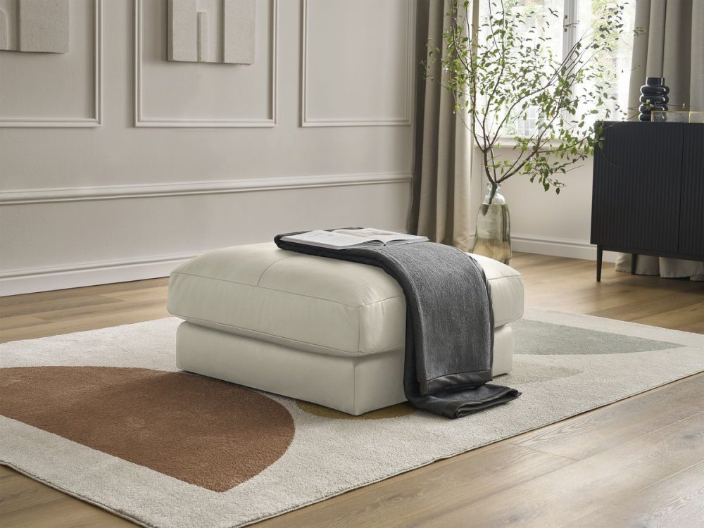 Pouf LEONARD cuir de vache – Image 2