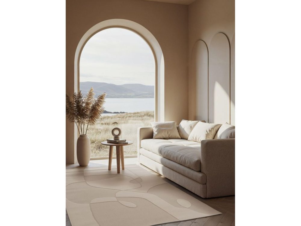 Tapis poils ras KAIA motif abstrait – Image 3