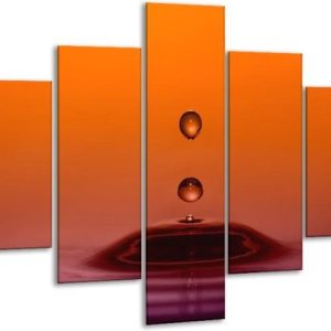 Gouttes de peinture sur verre | Marron, orange, noir | 100x70cm 5Liège | Tirage photo sur verre | F000430 Gouttes de peinture sur verre | Marron, orange, noir | 100x70cm 5Liège | Tirage photo sur verre | F000430