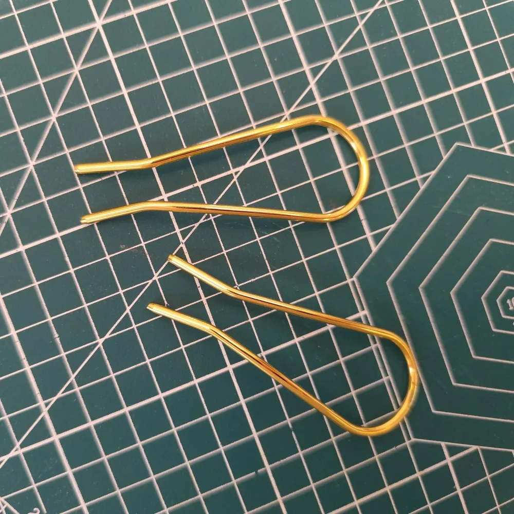 U-Shaped Alloy Hair Pins for DIY Hairstyles - 2 Pack, 80mm x 30mm