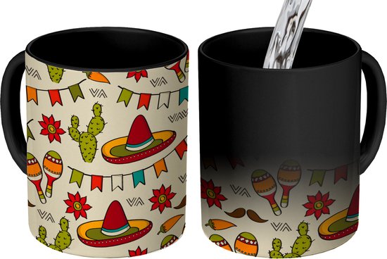 Mug Magique - Mug Photo sur Chaleur - Mug à Café - Mexique - Cactus - Motifs - Mug Magic - Tasse - 350 ML - Mug à Thé