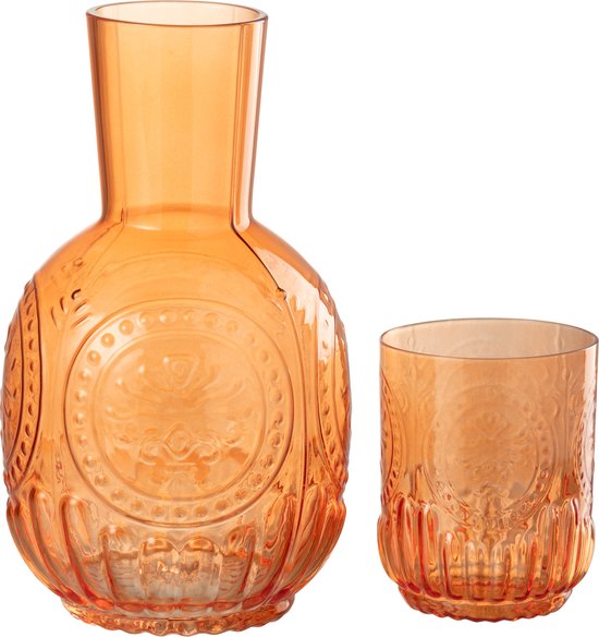 J-Line carafe + verre Maya - verre - orange