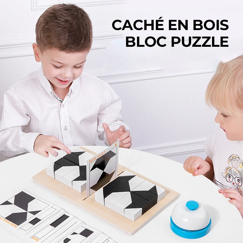 Casse-tête en bois à blocs cachés Casse-tête en bois à blocs cachés