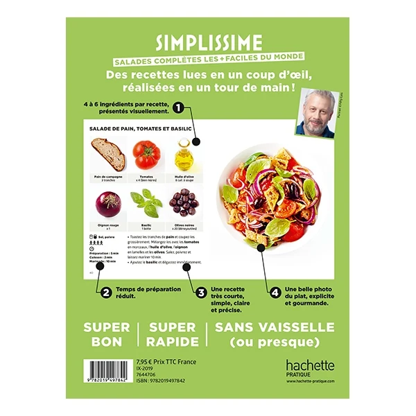 Livre Simplissime Salades complètes les plus faciles du monde Hachette pratique – Image 2