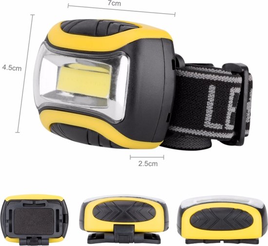 Ipexnl Lampe frontale LED – Lumière – 3 modes d'éclairage – Inclinable – Réglable – Portable – Nuit – Lampe LED – Feux de circulation – Siècle des Lumières de Sport – Siècle des Lumières de vélo – Éclairage de pêche
