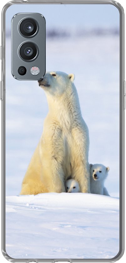 OnePlus Nord 2 5G - Ours polaire - Neige - Oursons - Coque de téléphone en Siliconen