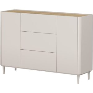 Buffet 2 portes 3 tiroirs 150 cm ANYRA pieds en bois massif Buffet 2 portes 3 tiroirs 150 cm ANYRA pieds en bois massif