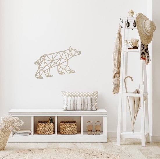 Ours géométrique Décoration murale contreplaqué bouleau MDF 330x175mm