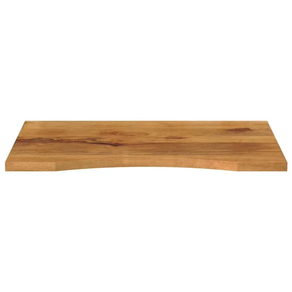 Desk Top with Curve 90x60x2.5 cm Solid Wood Rough Mango – Image 3