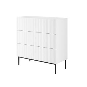 Commode KASHA 3 tiroirs pieds noir