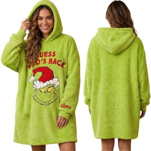 Grinch Dames hoodie SNUDDIE | Groene deken met mouwen – Oversized kerstbadjas Grinch Dames hoodie SNUDDIE | Groene deken met mouwen – Oversized kerstbadjas